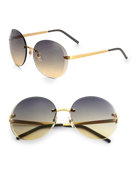 gucci round rimless sunglasses|gucci vintage round sunglasses.